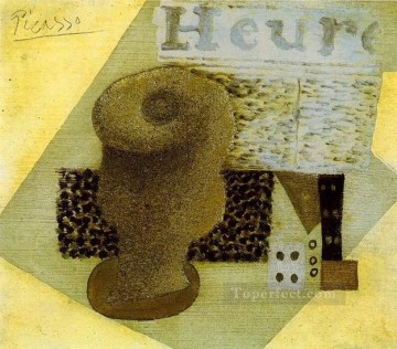Vidrio periódico 1914 cubista Pablo Picasso Pinturas al óleo